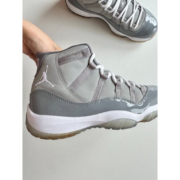 NIB 2010 NIKE Air Jordan 11 Retro Cool Grey Leather Lace Up Sneakers, Size 9.5 - Picture 3 of 16